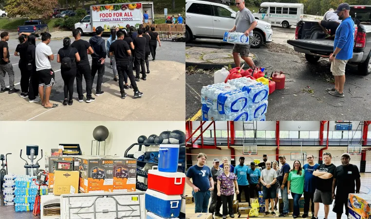 pictures of YMCA Hurricane Helene relief efforts