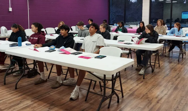 teenagers attending Teen Mental Health First Aid class