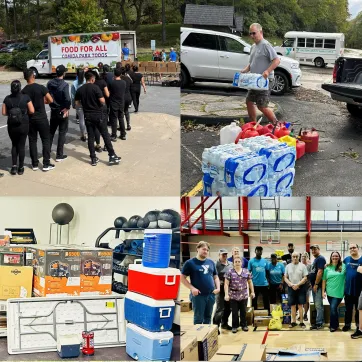 pictures of YMCA Hurricane Helene relief efforts